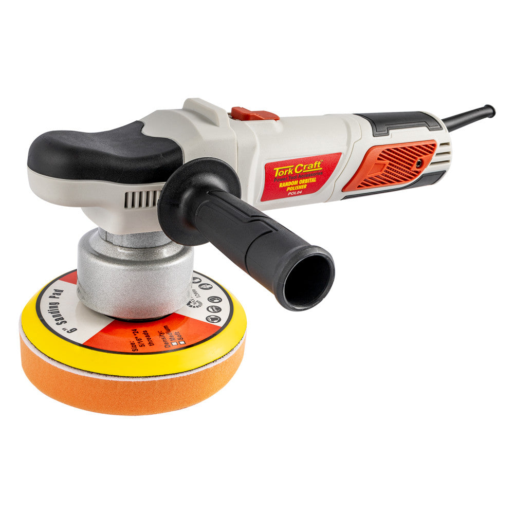 Tork Craft Random Orbital Polisher 800W 150Mm 2000-6400Rpm Consistent Power With Backing Pad