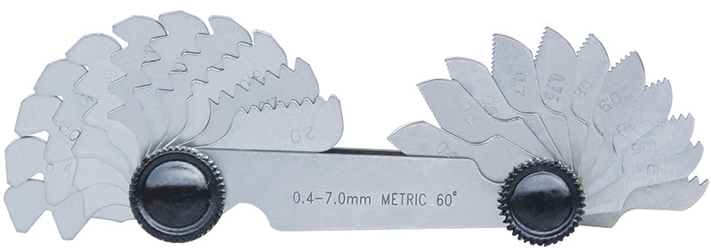 Accud Pitch Gauge 0.4-7Mm 22 Leaves Metric 60Deg. Screw 0.07Mm Acc.