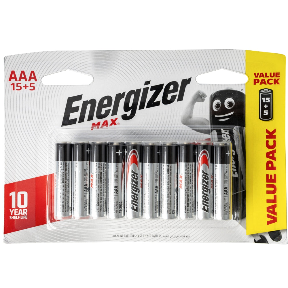 Energizer Energizer Max: Aaa - 15+5 Free Pack (Moq 12)