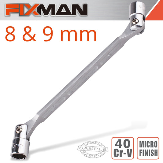 Fixman Fixman Hinged Socket Wrench 8X9Mm