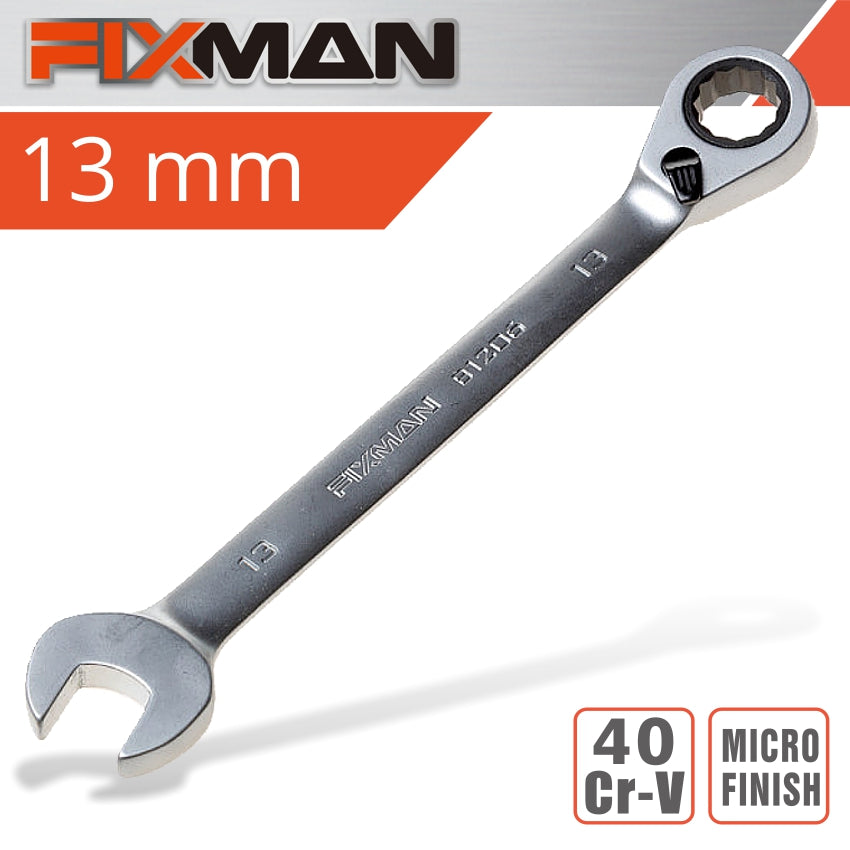 Fixman Fixman Reversible Combination Ratcheting Wrench 13Mm