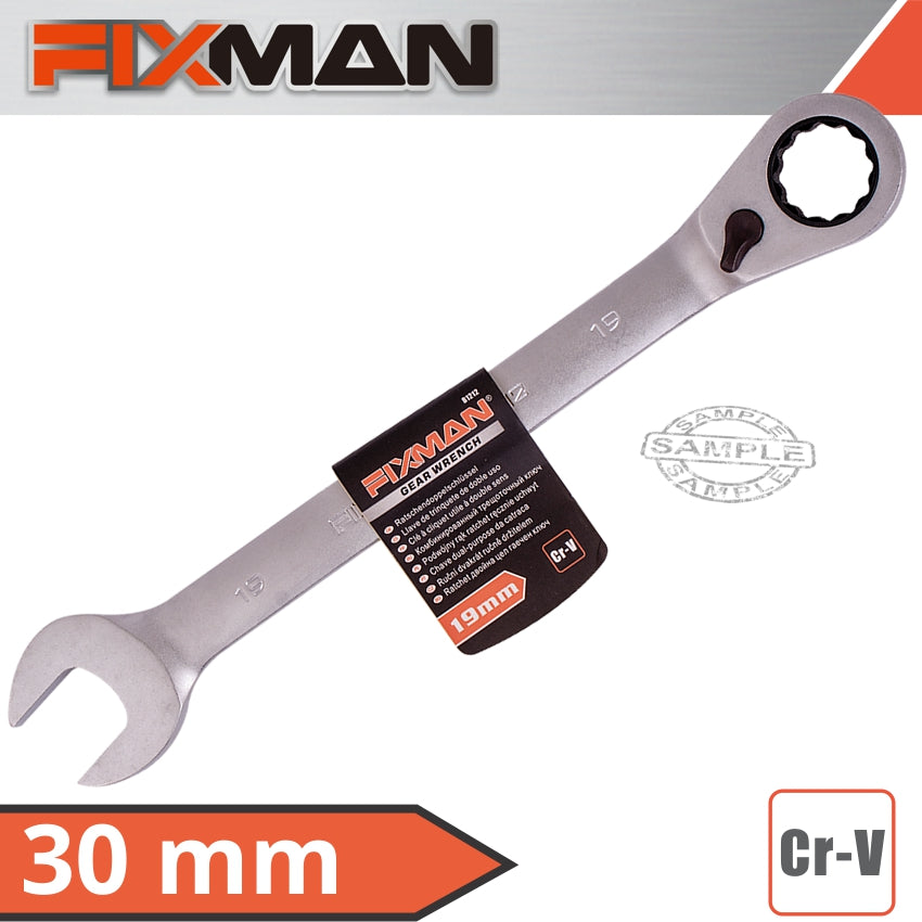 Fixman Fixman Reversible Combination Ratcheting Wrench 30Mm