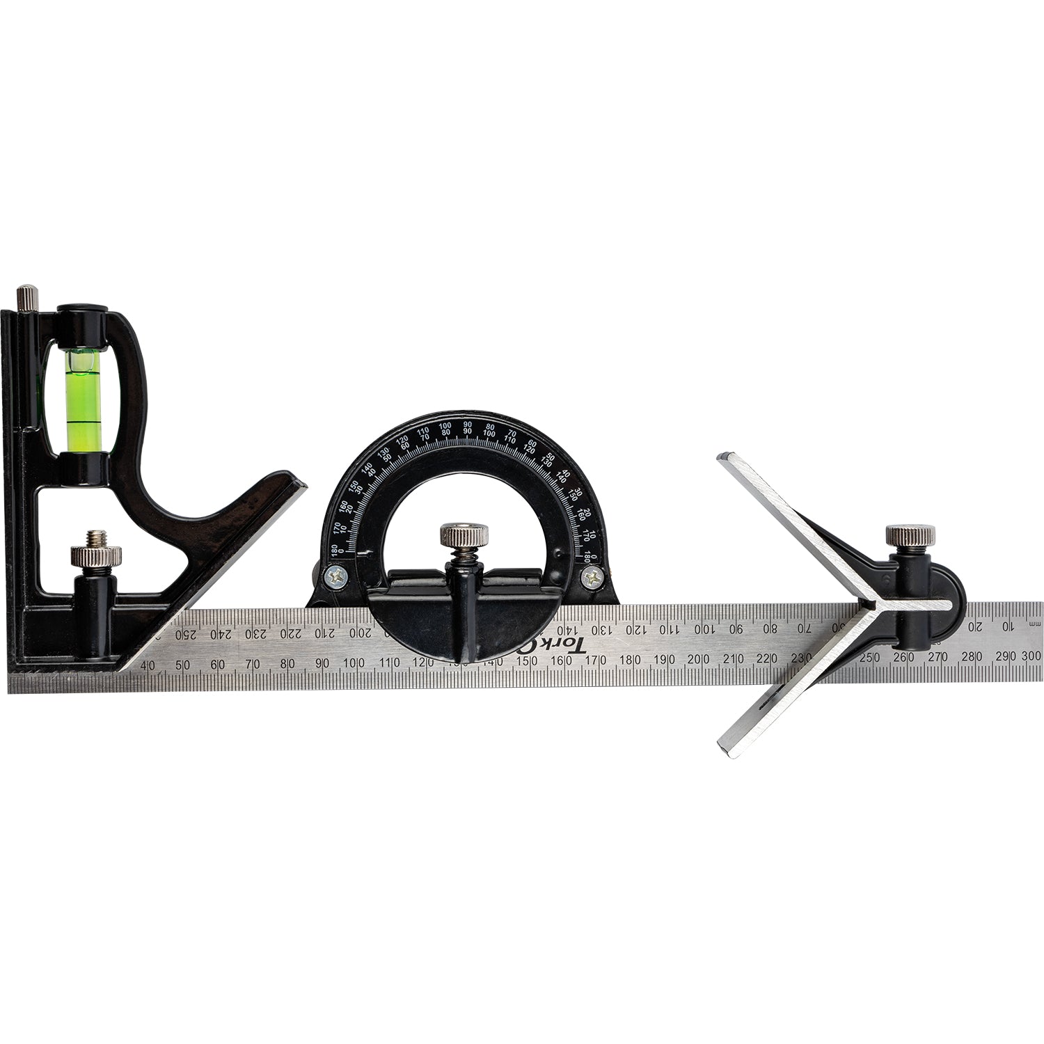 Tork Craft Combination Square & Protractor 3Pc Set