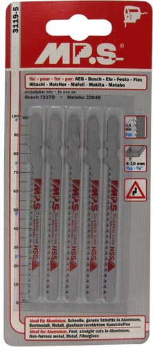 Mps Jigsaw Blade 100Mm 8Tpi T-Shank T227D