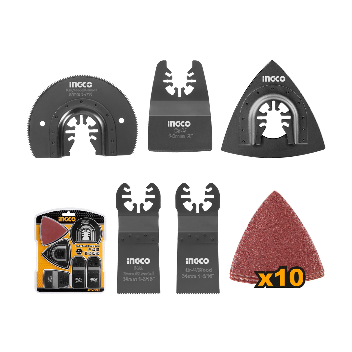 Ingco - Multi Tool Blade Set (15Piece) AKTMT1502