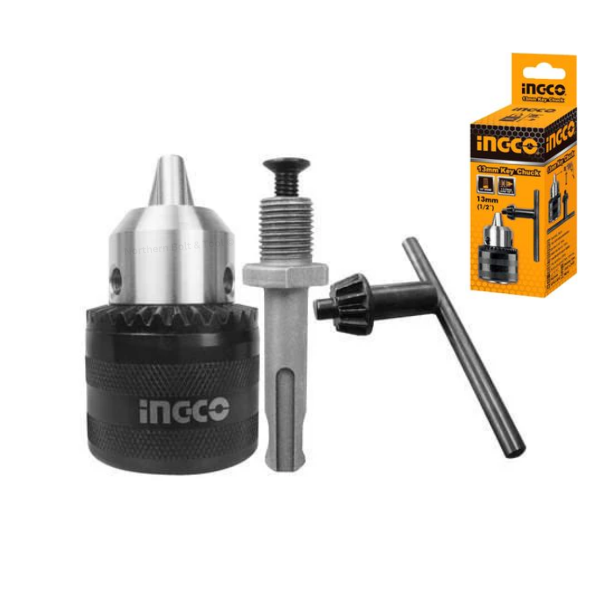 Ingco - 13Mm Key Chuck With Adaptor KC1301.1