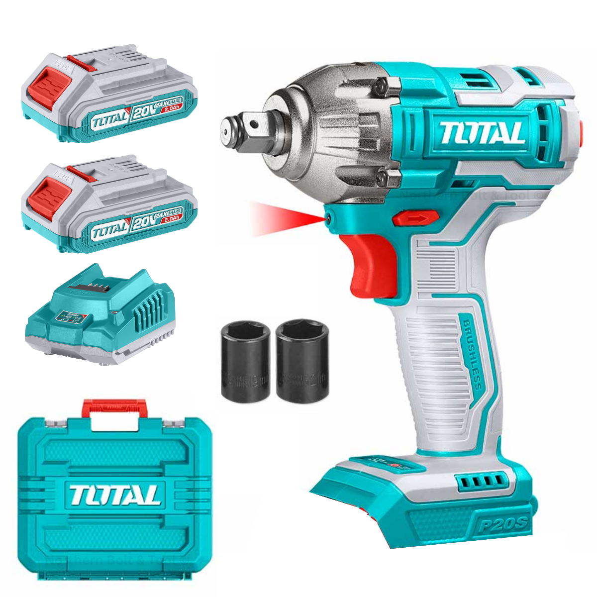 Total Cordless Impact Wrench 300NM 20V TIWLI2038