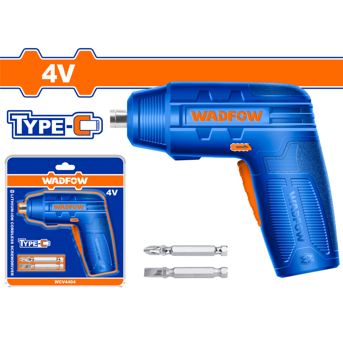 Wadfow Lithium-Ion cordless screwdriver 4V WCV4404