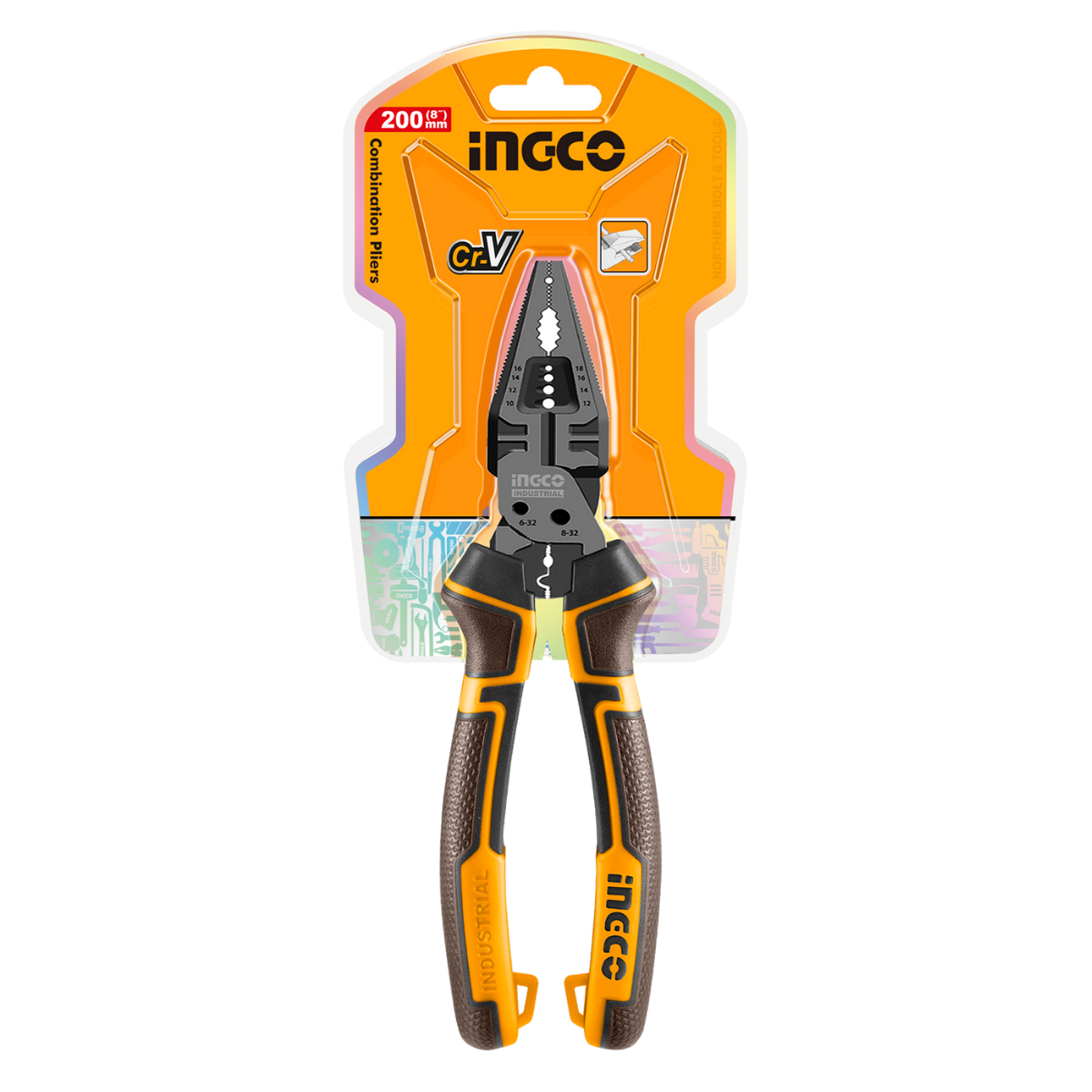 Ingco 8-in-1 Multi-Function Combination Pliers 200mm HMFCP28200