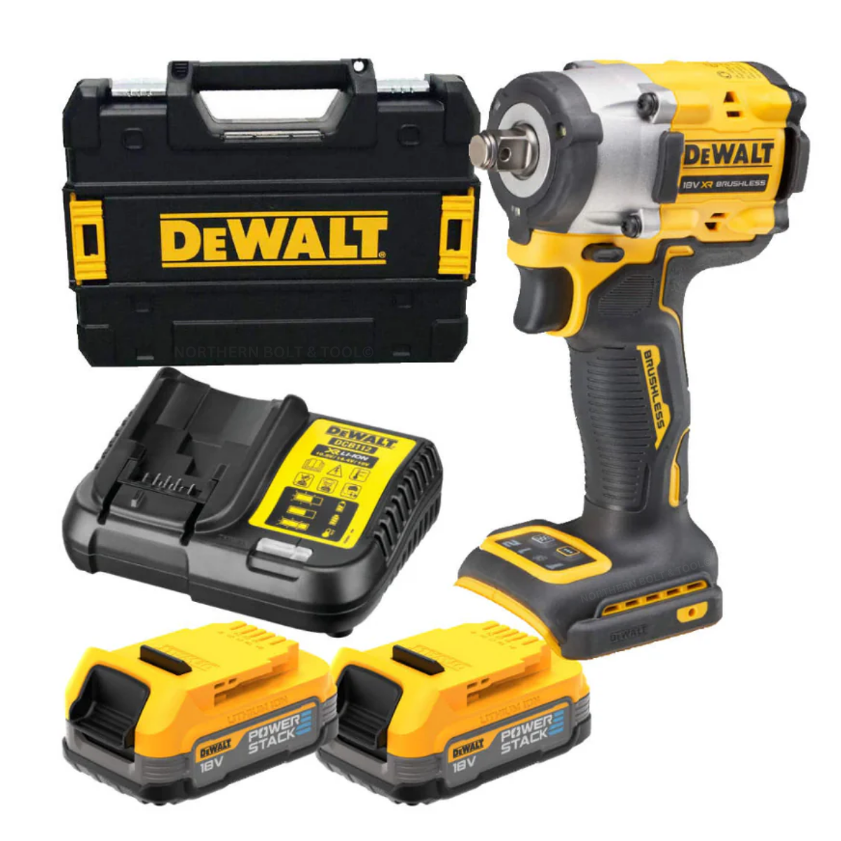 DeWalt Cordless Impact Wrench 1/2" Drive 18v Kit