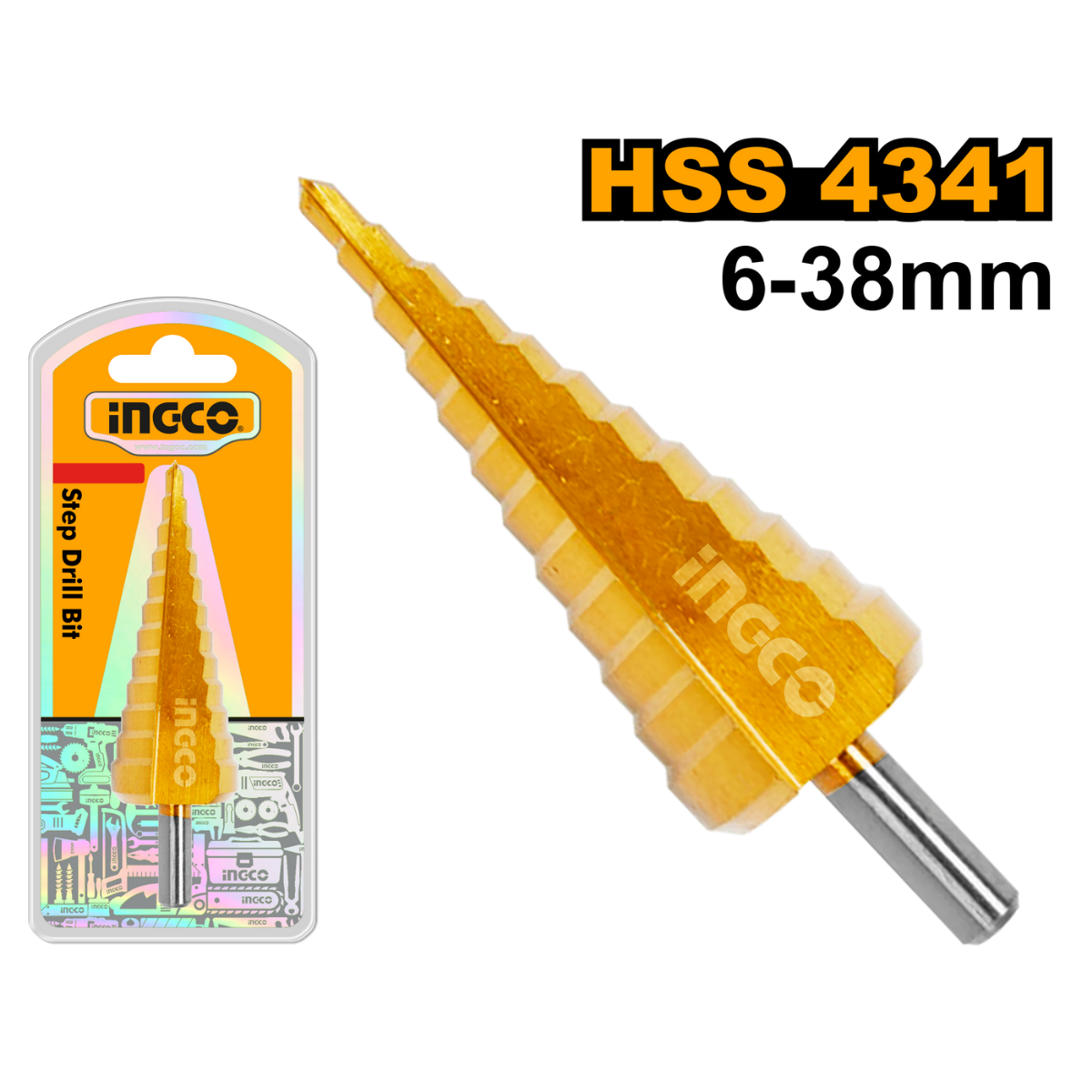 Ingco Step Drill 6mm - 38mm HSS AKSDS63803 