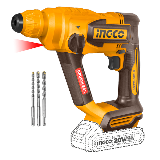 Ingco Cordless Rotary Hammer Drill 1.8J 20V (Tool Only) CRHLI20188