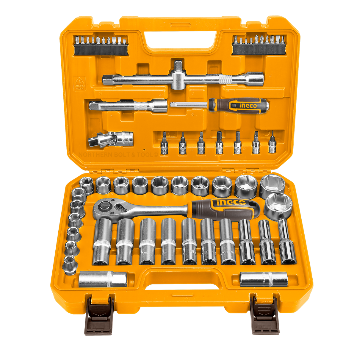 Ingco 62 Piece 1/2" socket set HKTS12602