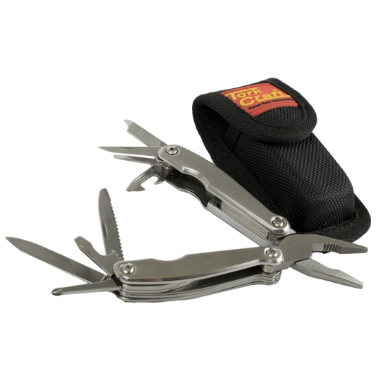 Tork Craft MULTITOOL SILVER MINI WITH LED LIGHT WITH NYLON POUCH IN BLISTER KN8126FI