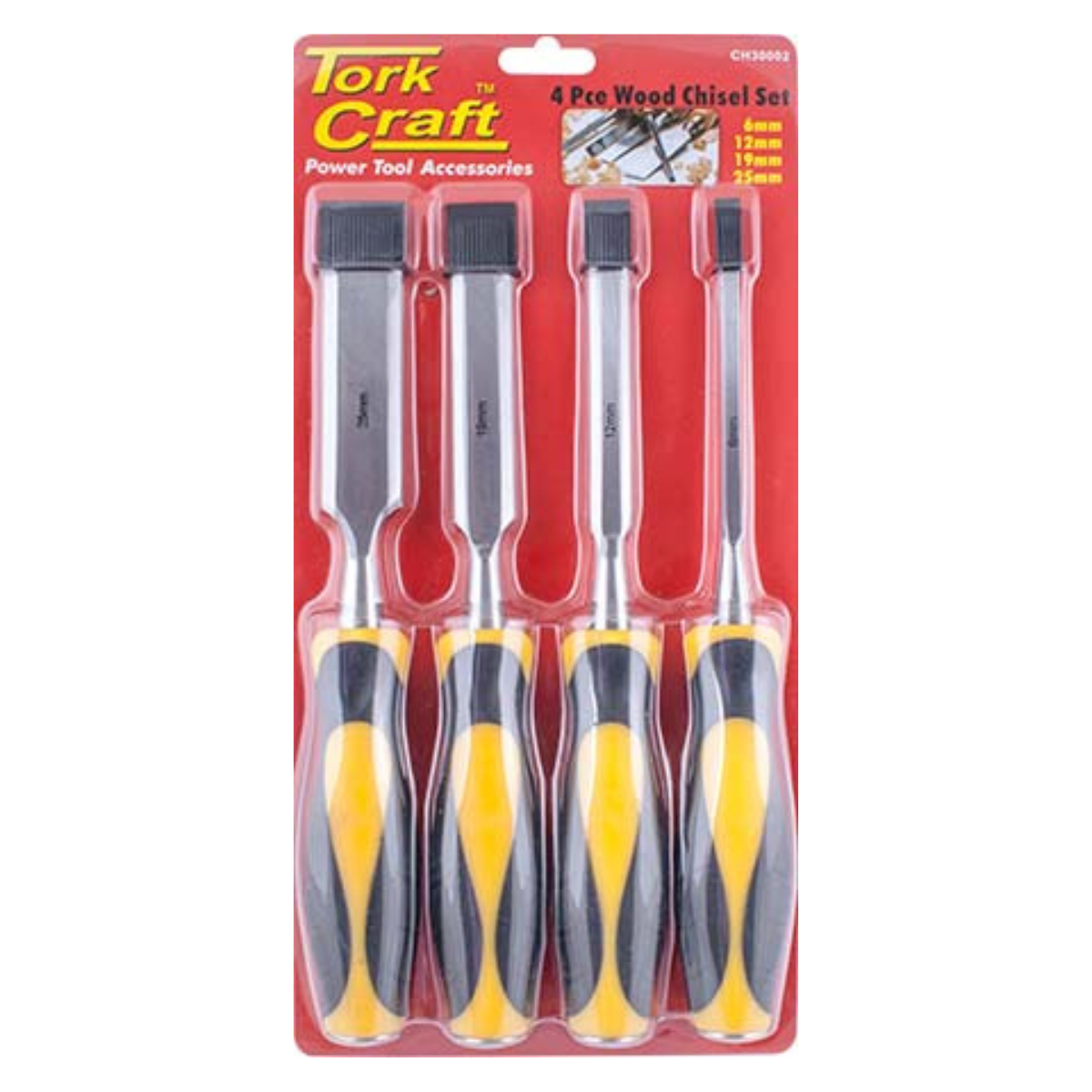 Tork Craft Chisel Set Wood 4 Pcs In Blister CH30002