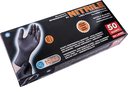 Pg Nitrile Gloves Large 50 Pce High Density ( X25 Pairs )