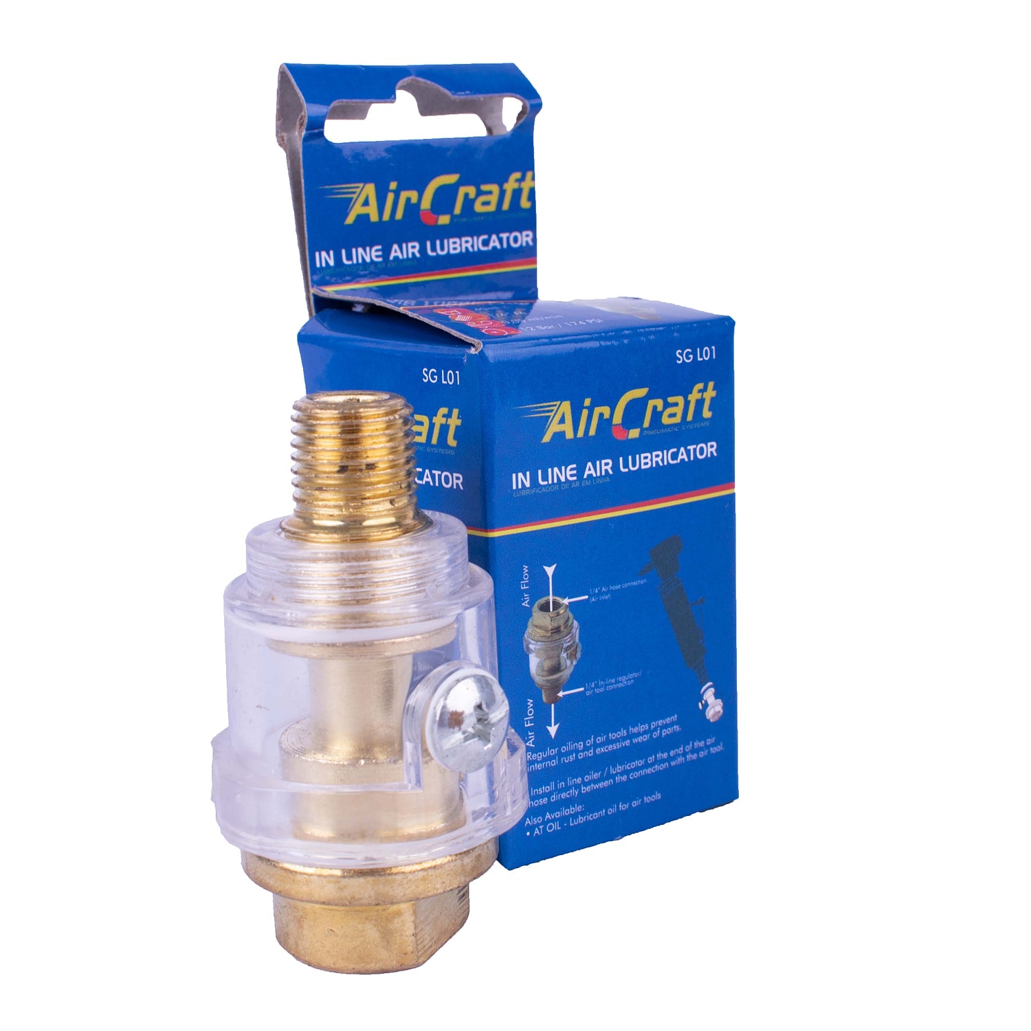 Aircraft Lubricator In Line 1/4' Hanging Box