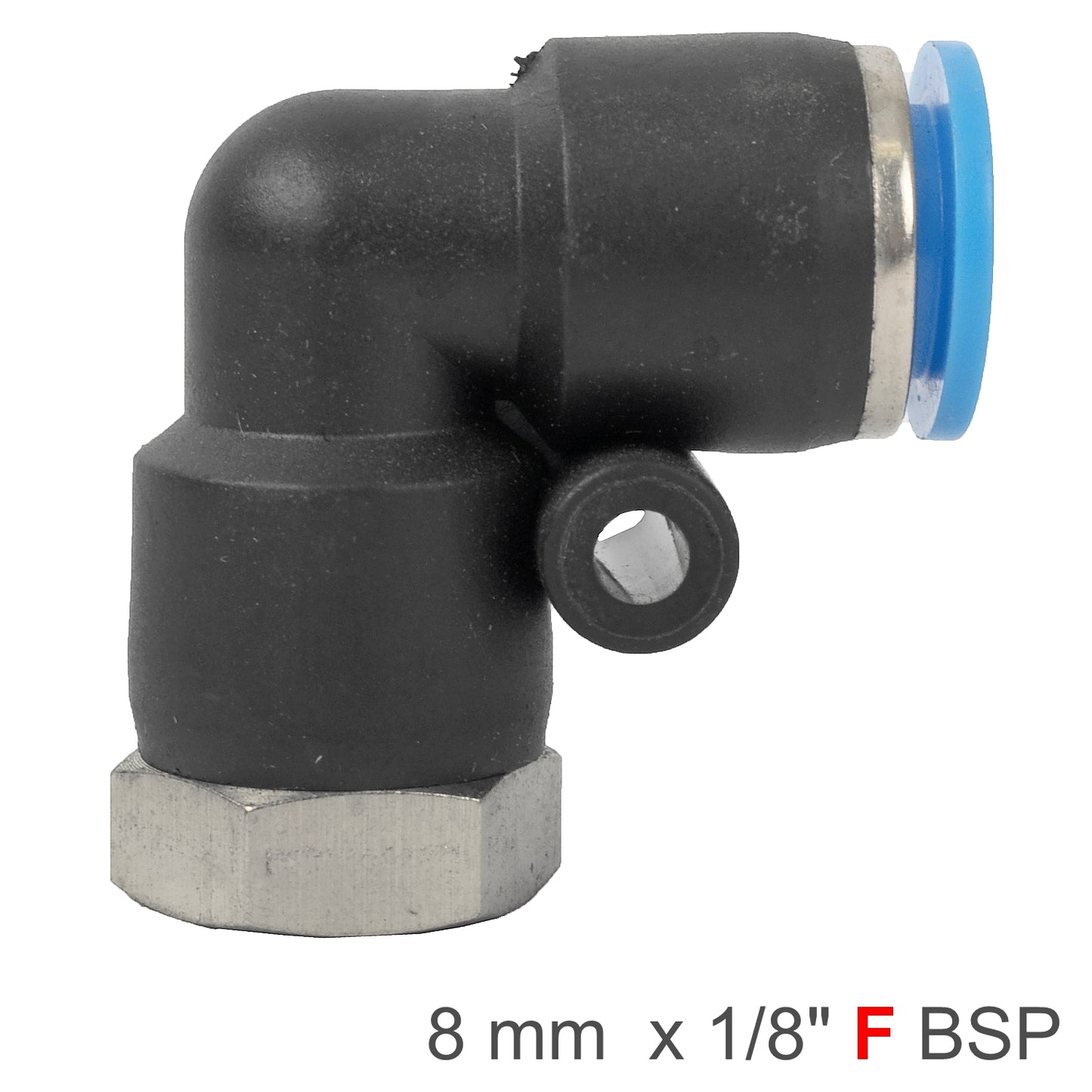 Aircraft Pu Hose Fitting Elbow 8Mm-1/8 F