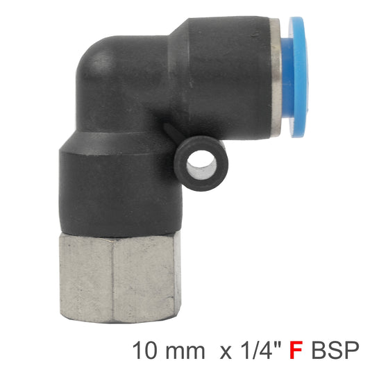 Aircraft Pu Hose Fitting Elbow 10Mm-1/4 F