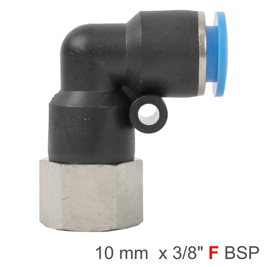 Aircraft Pu Hose Fitting Elbow 10Mm-3/8 F