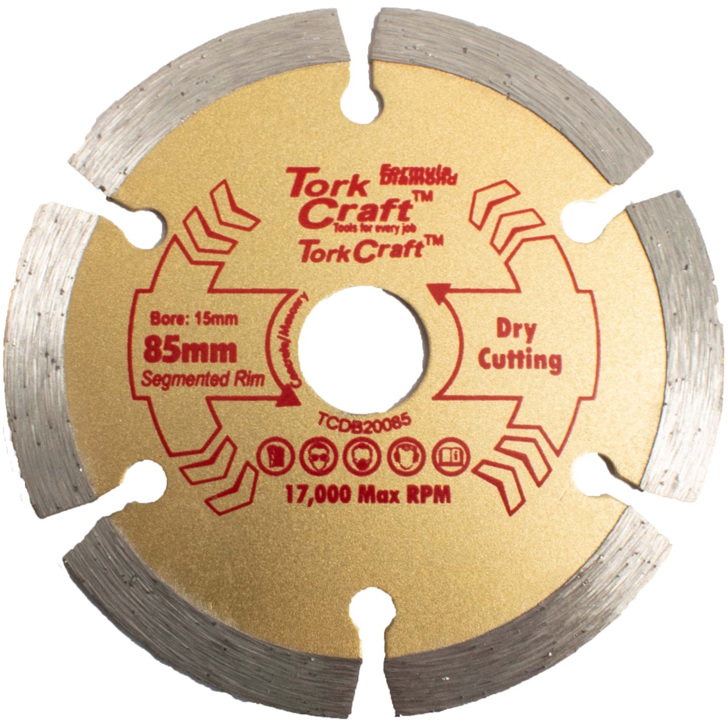 Tork Craft Diamond Blade 85Mm X 15Mm Segmented Profesional