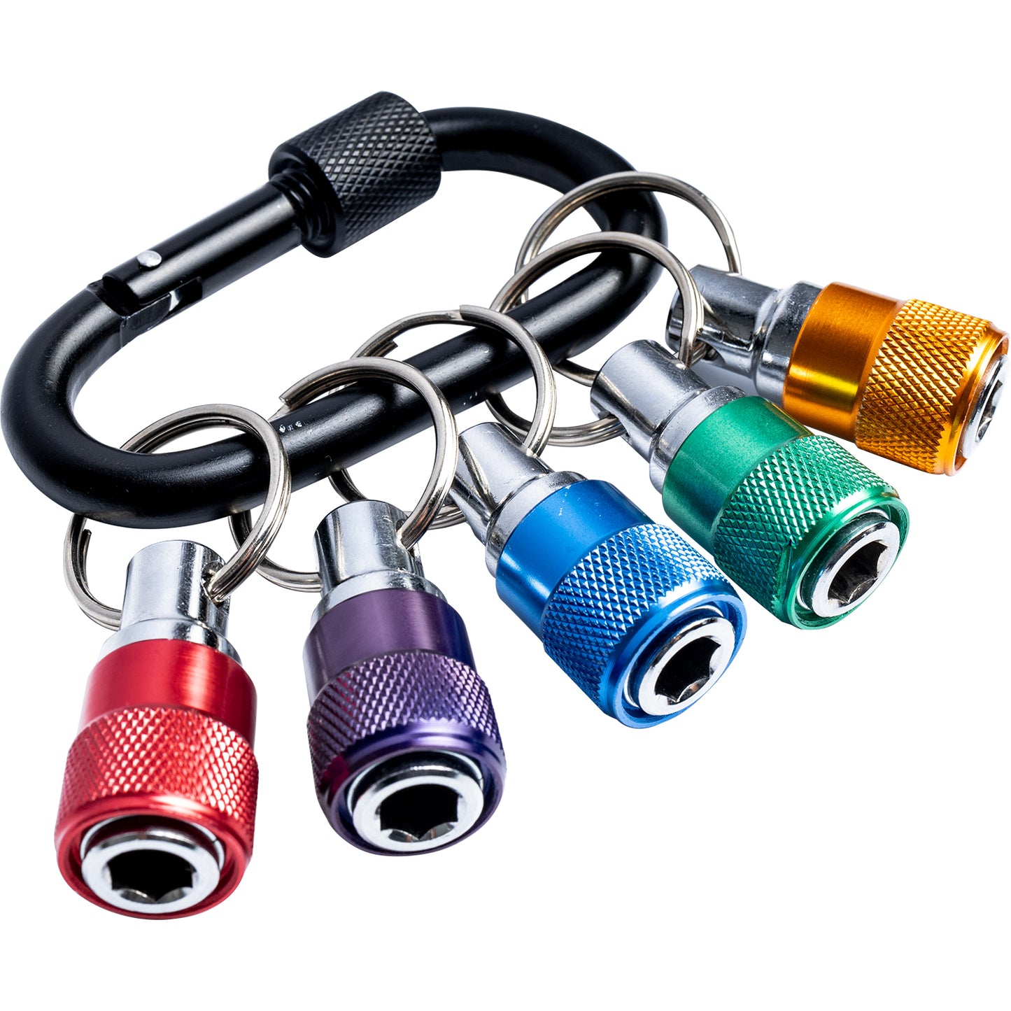 Tork Craft 5Pc Quick Release Bit Holder Set On Carabiner Clip