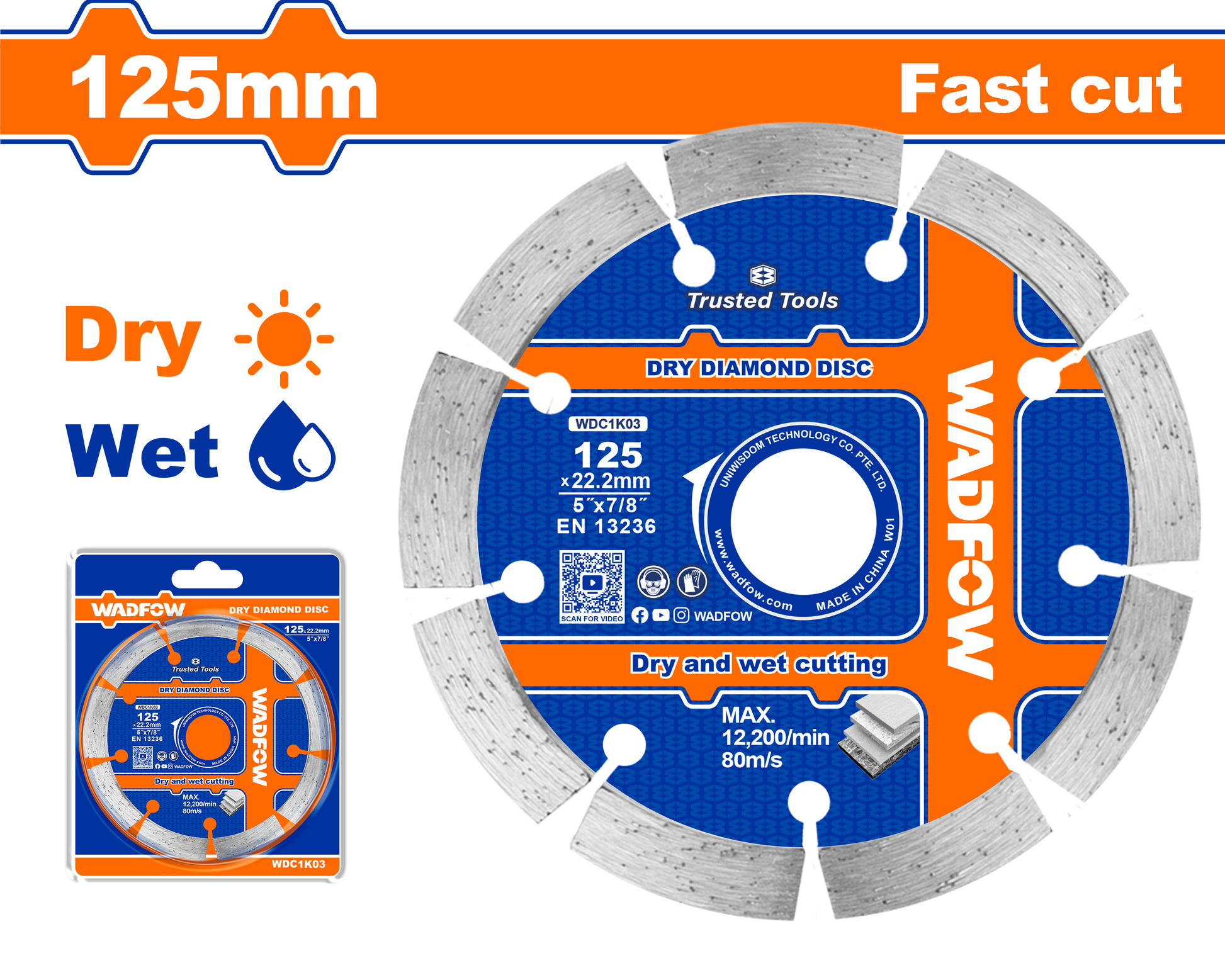 Wadfow Dry diamond disc 125mm WDC1K03