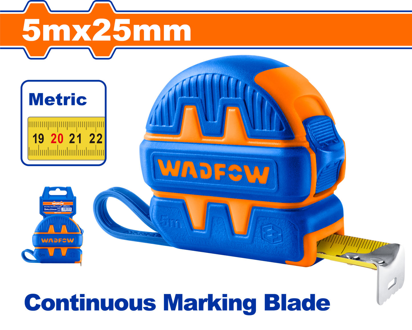 Wadfow Steel measuring tape 5m WMT1231