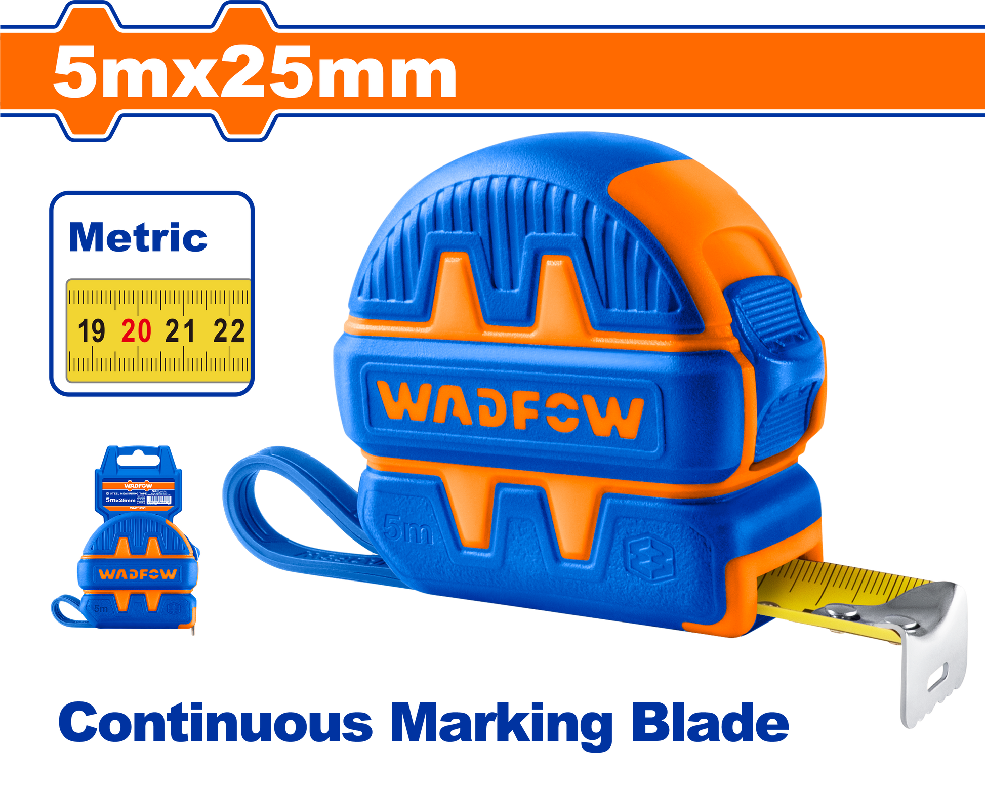 Wadfow Steel measuring tape 5m WMT1231