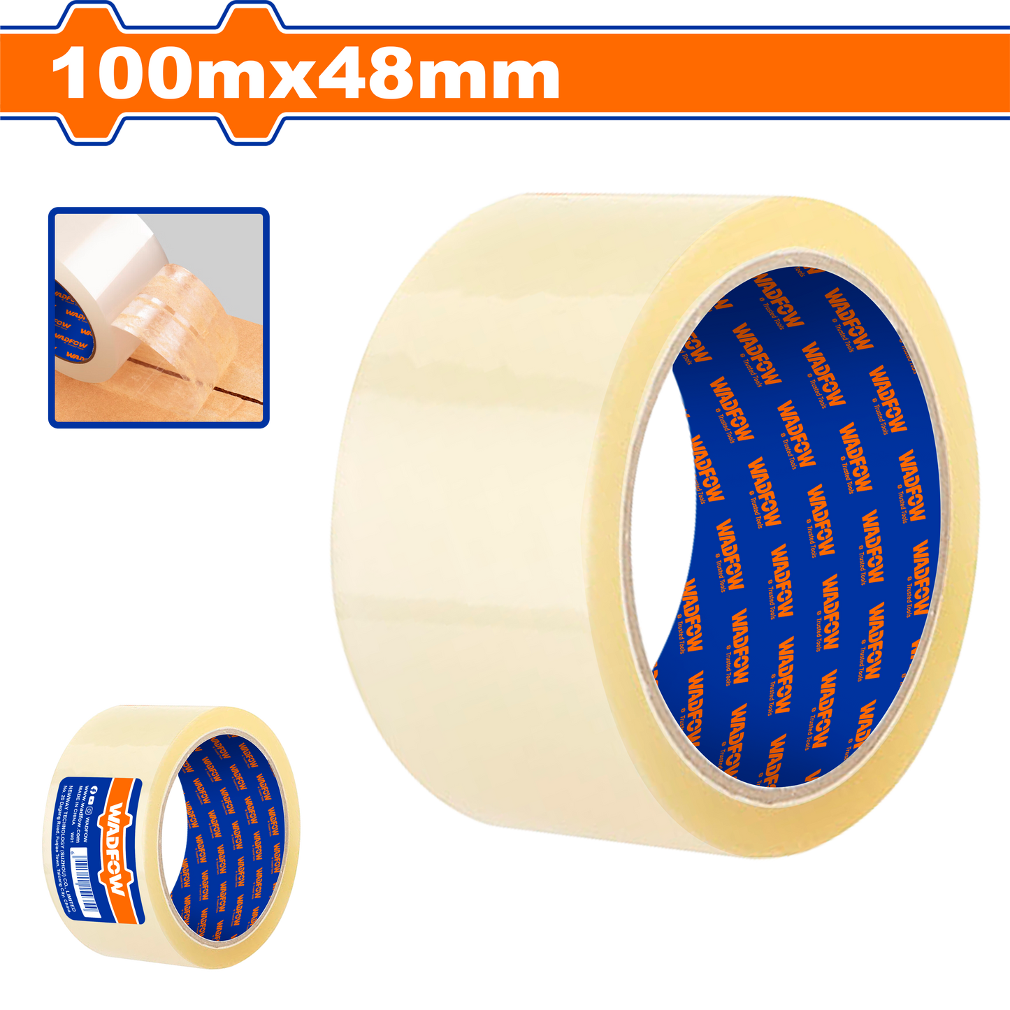 Wadfow Transparent packing tape 100m WPN1H10