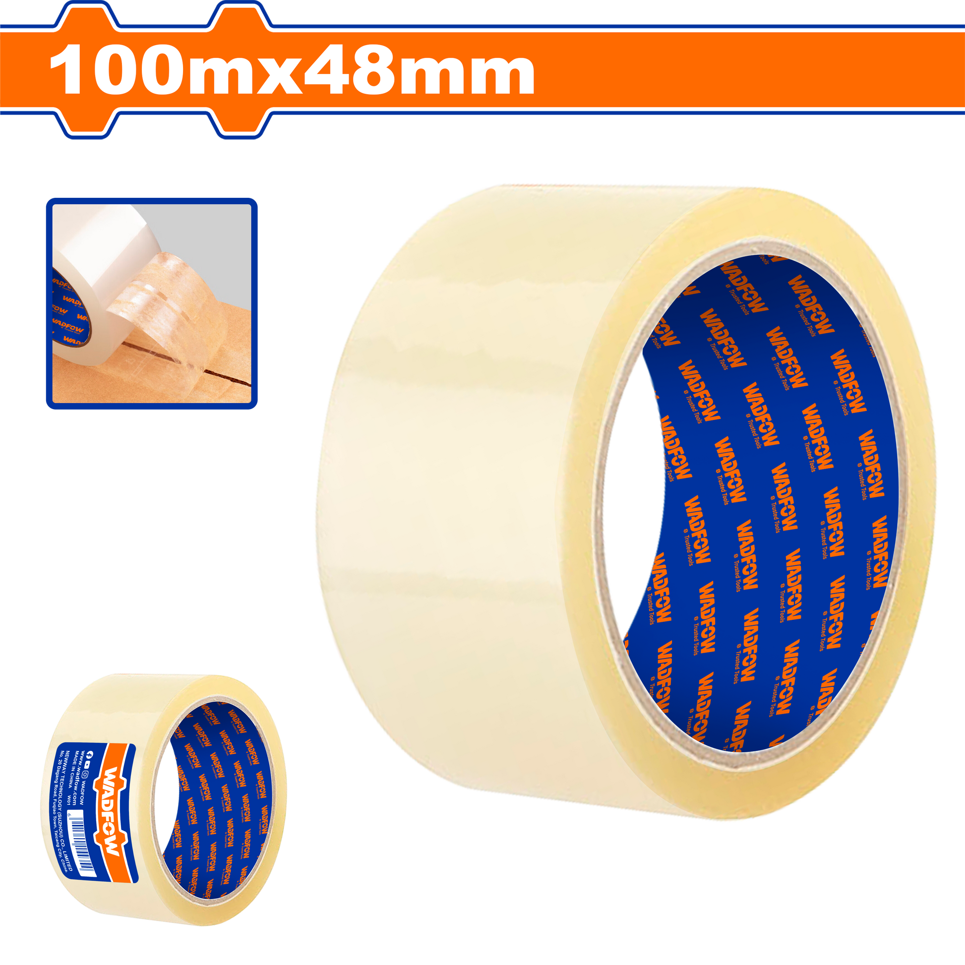 Wadfow Transparent packing tape 100m WPN1H10