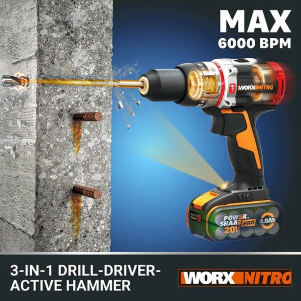 WORX Slammer Hammer Drill 20V | KIT