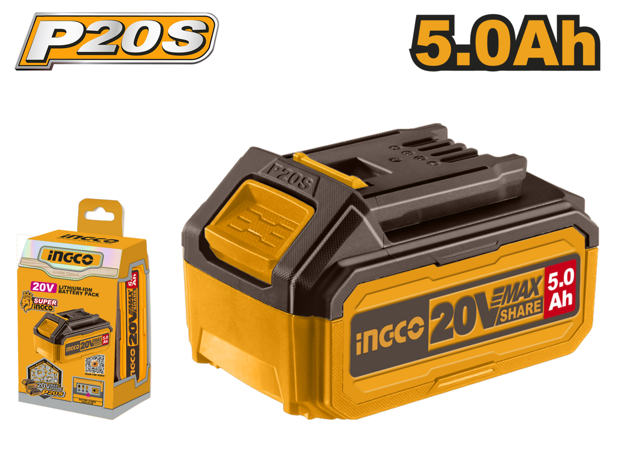 Special - Ingco 5Ah Spare Battery 20V P20S For All Ingco Cordless Tools