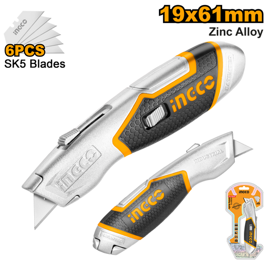 Ingco Utility Knife 13mm X 61mm