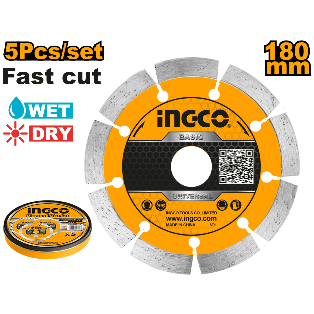 Ingco Diamond disc set 180mm