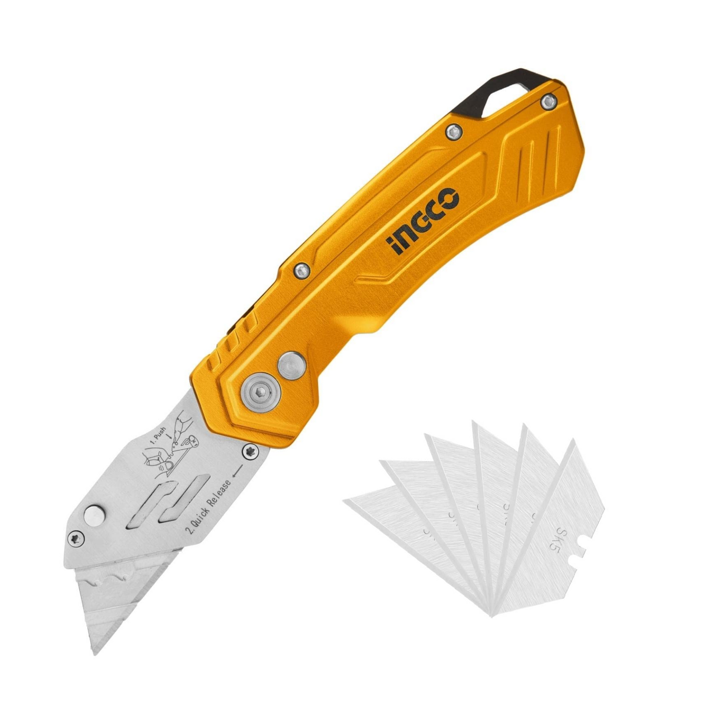 Ingco Folding Knife With 6 Blades