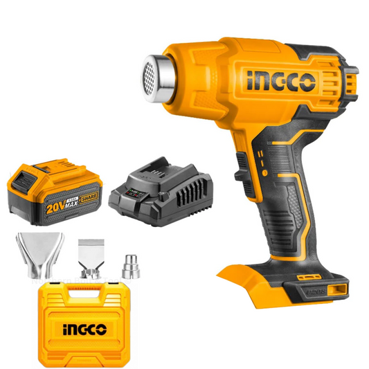 Ingco Cordless Heat Gun Kit with Carry Case HGLI20025