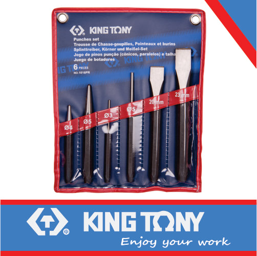 King Tony Chisel & Punch Set - 6Pcs