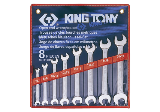 King Tony Spanner Set Double Open 6-22Mm 8 Pieces freeshipping - Africa Tool Distributors