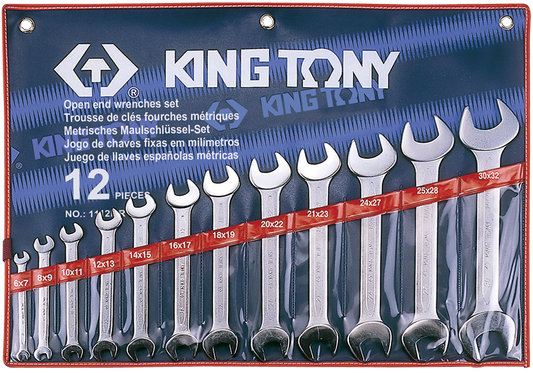 King Tony Spanner Set 12 Pieces Double Open 6-32Mm freeshipping - Africa Tool Distributors