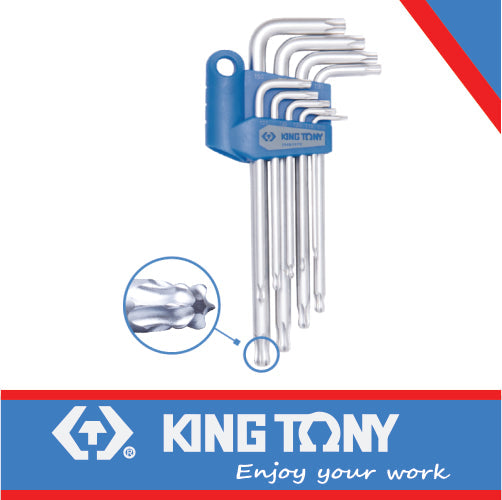 King Tony Extra Long Arm Ball End Torx Wrench Set T10-T50 9Pc