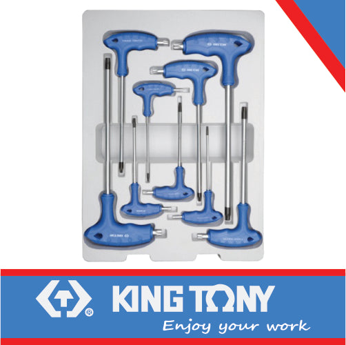 King Tony Torx Set 9Pc L Handle Tamper Proof T10-T50