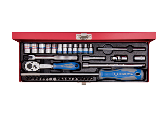 King Tony Socket Set 1/4"Dr Metric With Bits 4-13Mm 39Pc freeshipping - Africa Tool Distributors