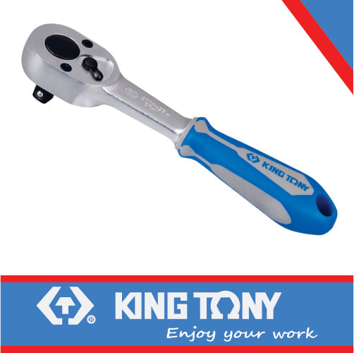 King Tony 1/4" 24 Teeth Swivel Joint Reversible Ratchet 5-1/8"