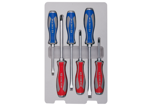 King Tony Thru Screwdriver Set Hex Shank Heavy Duty 6PC