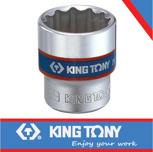 King Tony Socket Standard 3/8" X 19Mm 12P