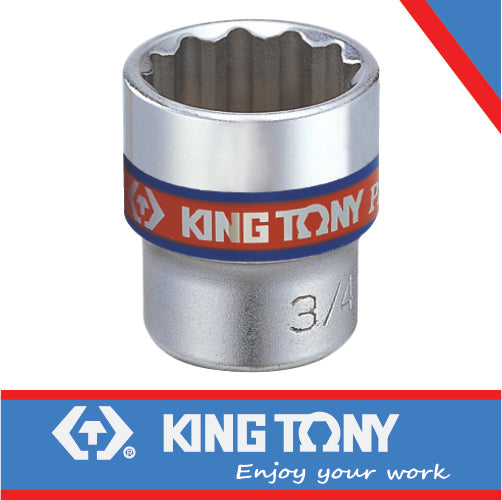 King Tony Socket Standard 3/8" X 19/32" 12P