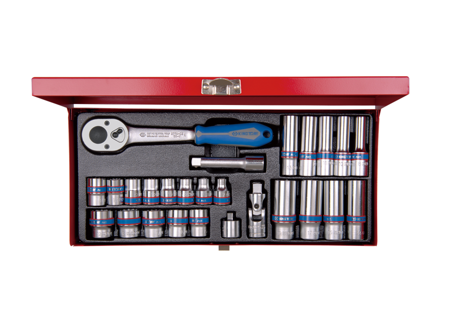 King Tony Socket Set 3/8"Dr Standard And Deep 7-19Mm 26 Pieces freeshipping - Africa Tool Distributors