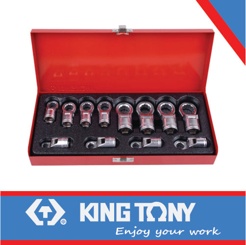 King Tony Flexiable Ring Socket Set 8-19Mm 12 Pieces freeshipping - Africa Tool Distributors