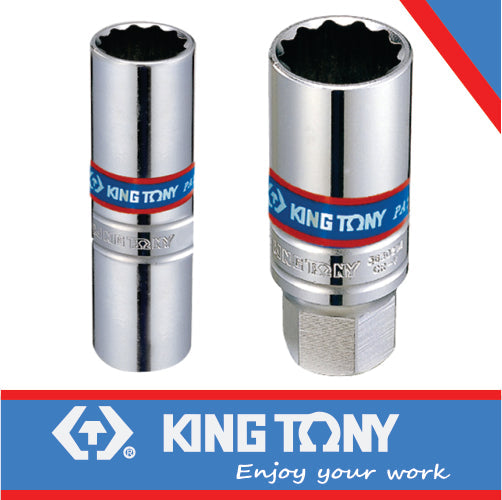 King Tony Socket Spark Plug Rubber 3/8" X 14Mm 12Pt